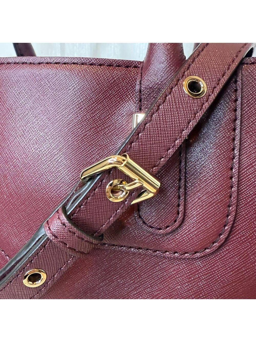 REBECCA MINKOFF SAFFIANO LEATHER TOP HANDLE CROSSBODY SATCHEL TOTE - Picture 12 of 16